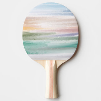 Sandy Beach Ocean Vinkar Sunset Abstrakt Watercolo Pingisracket