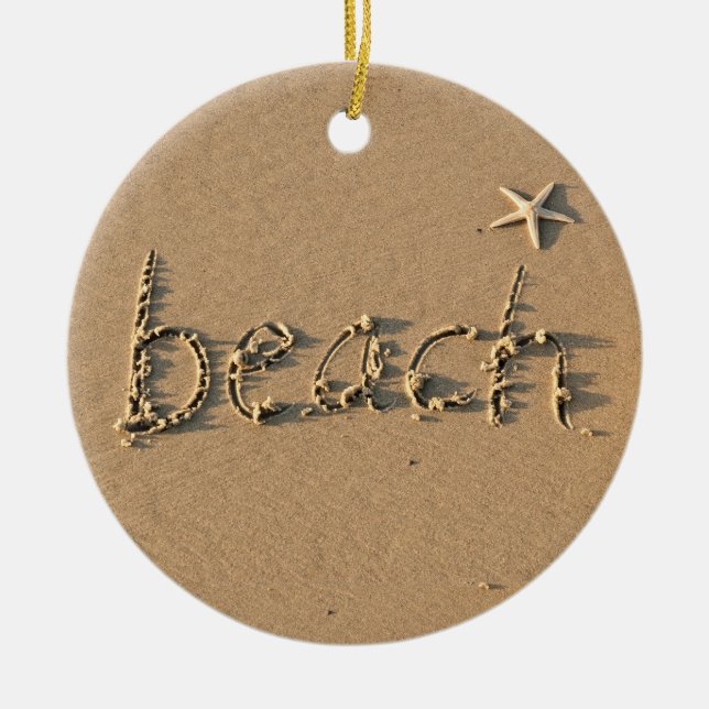 Sandy Beach och Starfish jul Ornament (Framsidan)