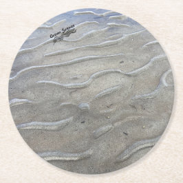 Sandy Beach Papper Underlägg Rund