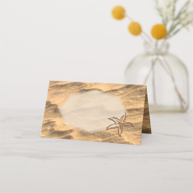 Sandy Beach Place Card Placeringskort (Framsida)