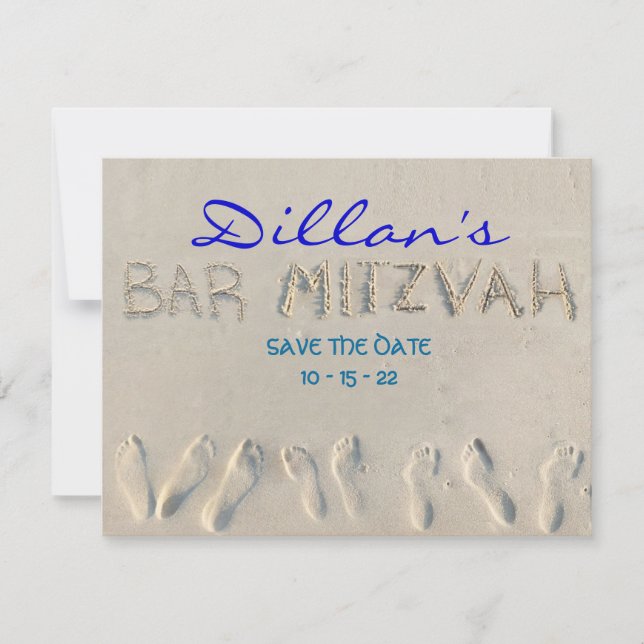 SANDY BEACH Pub Mitzvah Spara datum Spara Datumet (Framsida)