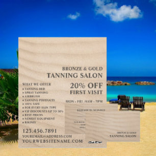 Sandy Beach, Tanning Salon Advertising Reklamblad