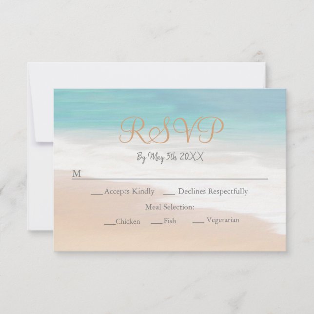 Sandy Beach Thated Seaside Beach Wedding OSA kort (Framsida)