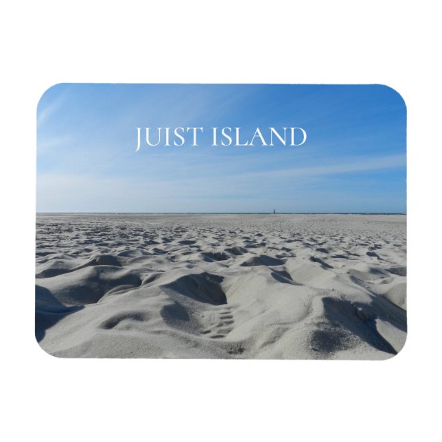 Sandy Beach, Watts, Juist Island, Öster Frisia Magnet (Horisontell)