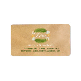 Sandy Beach Wedding Adressetikett