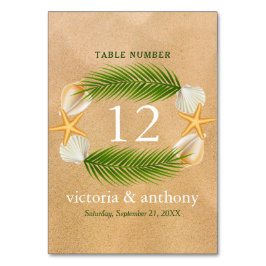 Sandy Beach Wedding Bordsnummer