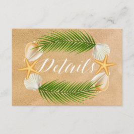 Sandy Beach Wedding Detail Tilläggskort