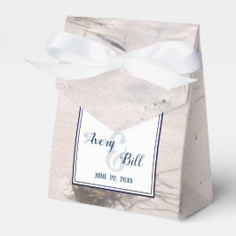 Sandy Beach Wedding Favors med Tack Presentaskar