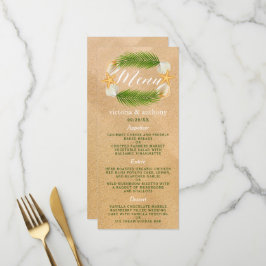 Sandy Beach Wedding Meny