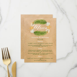 Sandy Beach Wedding Meny