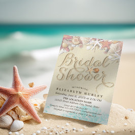 Sandy Beach Wedding Möhippa Starfish Inbjudningar