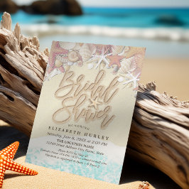 Sandy Beach Wedding Möhippa Starfish Inbjudningar