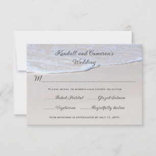 Sandy Beach Wedding OSA kort with Menu