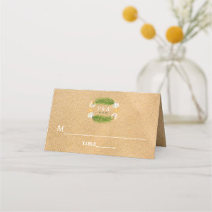 Sandy Beach Wedding Placeringskort