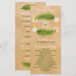 Sandy Beach Wedding Program