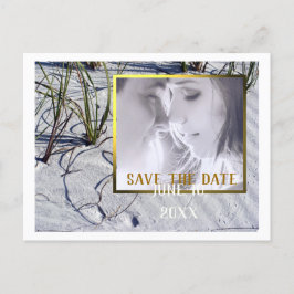 Sandy Beach Your Photo Save Date Meddelande Vykort