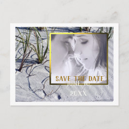 Sandy Beach Your Photo Save Date Meddelande Vykort