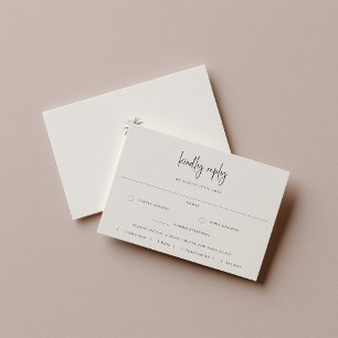 Sandy Beige Beach Wedding Meal Choice OSA Kort