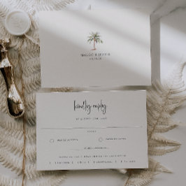 Sandy Beige Beach Wedding Meal Choice OSA Kort