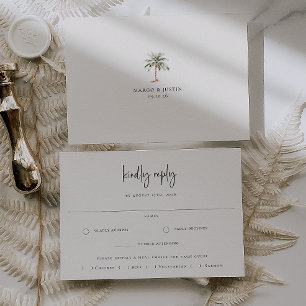 Sandy Beige Beach Wedding Meal Choice OSA Kort