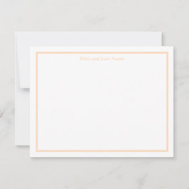 Sandy Blek Peach and White Polka Dot Note Card Anteckningskort