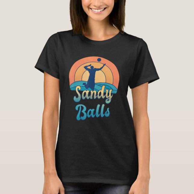 Sandy Bollar Beach Volleyball Team Player T Shirt (Framsida)