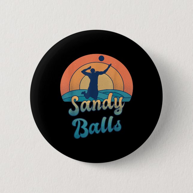 Sandy Bollar för en Beach Volleyball Player Knapp (Framsida)