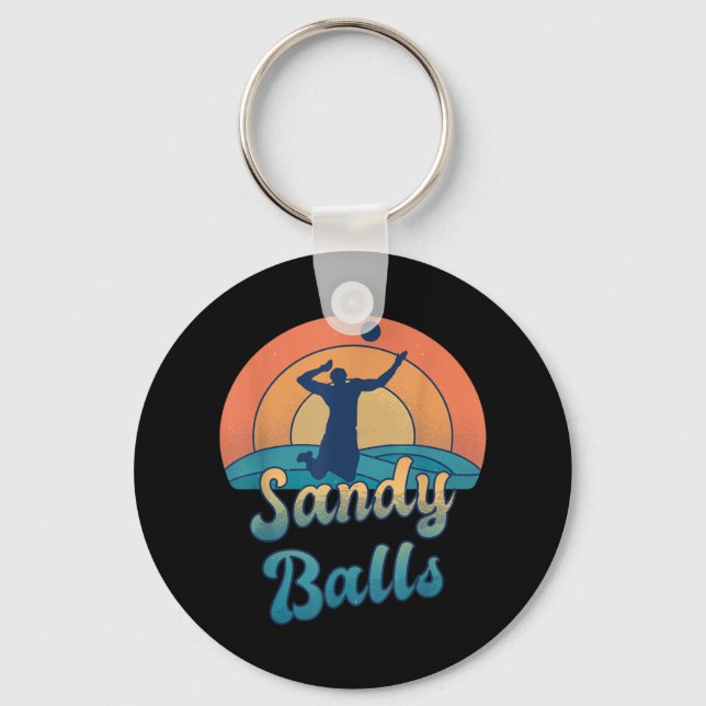 Sandy Bollar för en Beach Volleyball Player Nyckelring (Framsida)