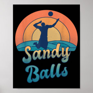 Sandy Bollar för en Beach Volleyball Player Poster