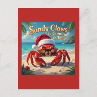 Sandy claws came to town vykort