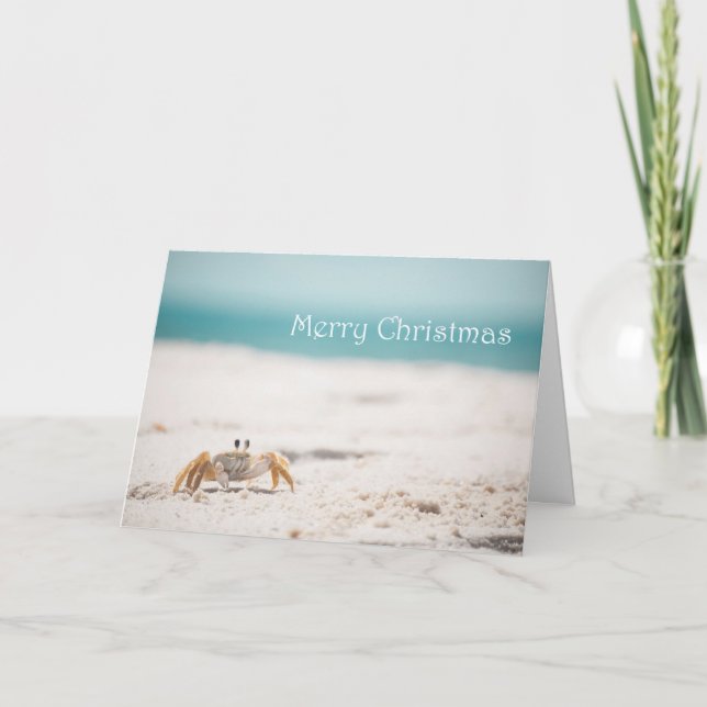 Sandy Crab-jul Helgkort (Framsida)