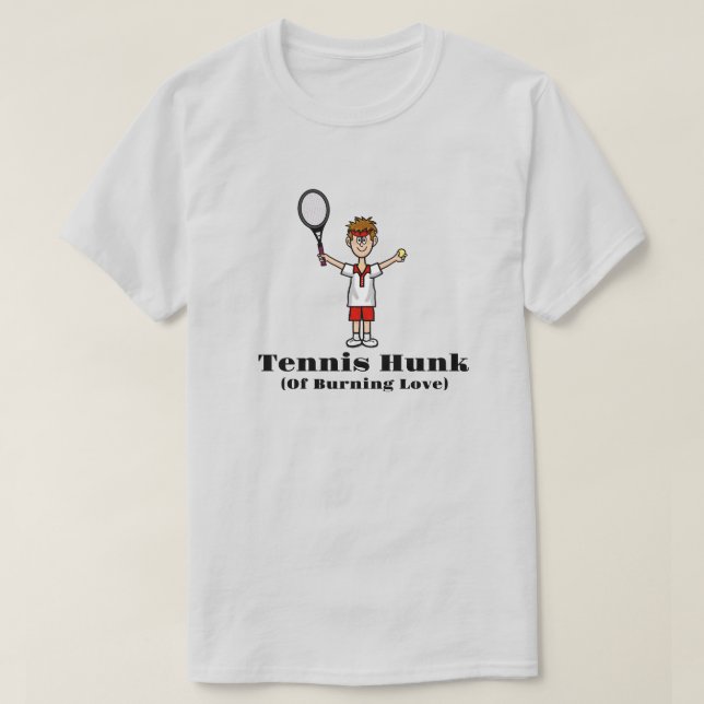 Sandy Hair Male Tennis Hunk T-Shirt (Design framsida)