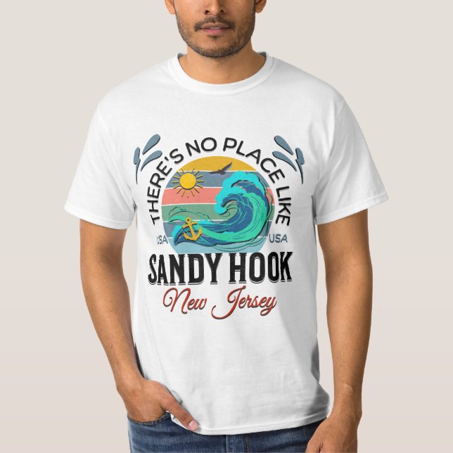 Sandy Hook Beach, New Jersey T Shirt (Framsida)
