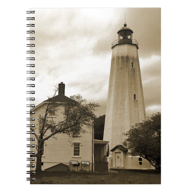 Sandy Hook fyr Anteckningsbok (Framsidan)