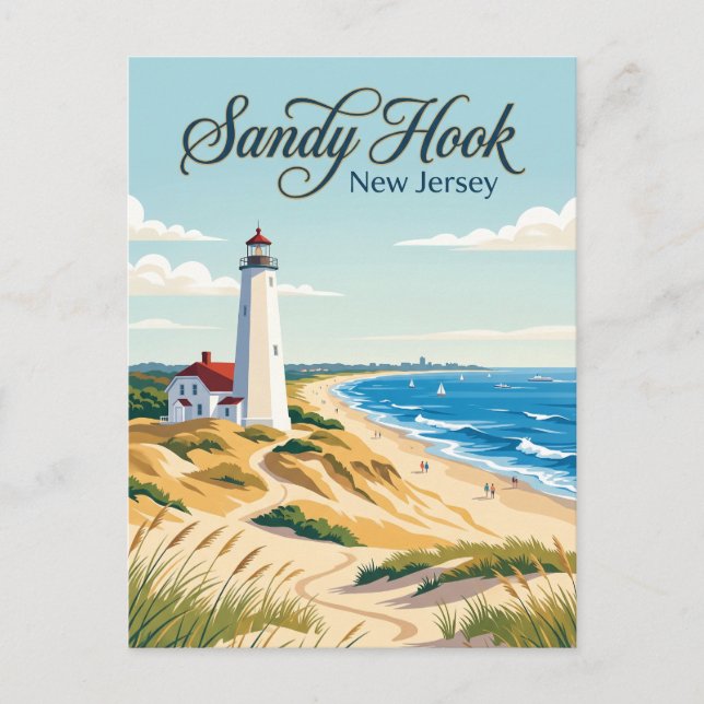 Sandy Hook, New Jersey Vykort (Framsida)