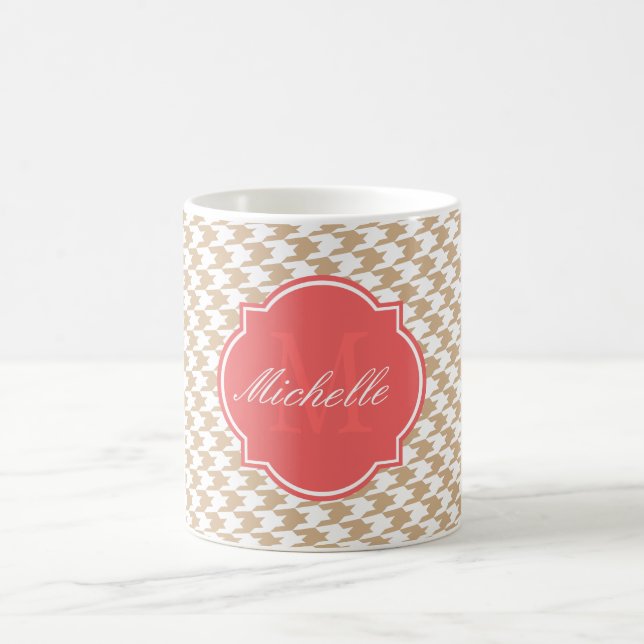 Sandy Houndstooth Monogram Mugg (Center)