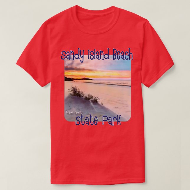 Sandy Island Beach State Park New York T Shirt (Design framsida)