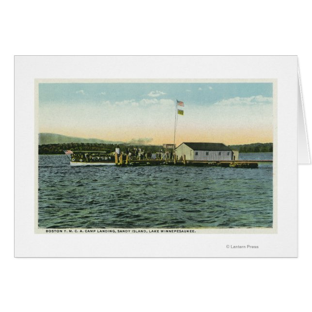 Sandy Island, Boston YMCA Camp Landing View Hälsningskort (Framsidan Horizontal)