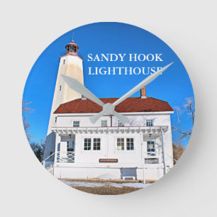 Sandy Krok fyr, New jersey Clock Rund Klocka