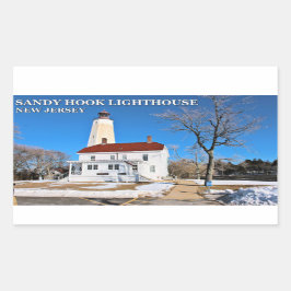 Sandy Krok fyr, New jersey Stickers Rektangulärt Klistermärke