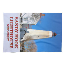 Sandy Krok fyr, New jersey Tea Towel