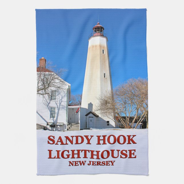 Sandy Krok fyr, New jersey Tea Towel Kökshandduk (Vertikal)