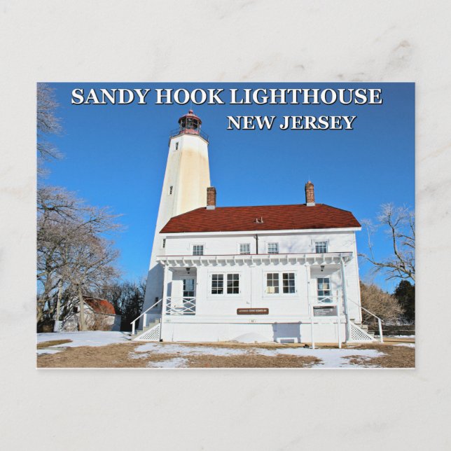 Sandy Krok fyr, New jersey vykort (Framsida)