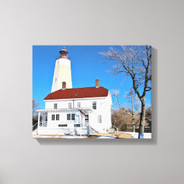 Sandy Krok fyr, New jersey Wrapped Canvas
