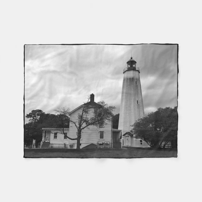 Sandy Krok Lighthouse Fleecefilt (Framsidan (Horisontell))