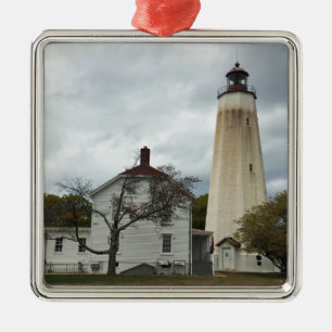 Sandy Krok Lighthouse Julgransprydnad Metall