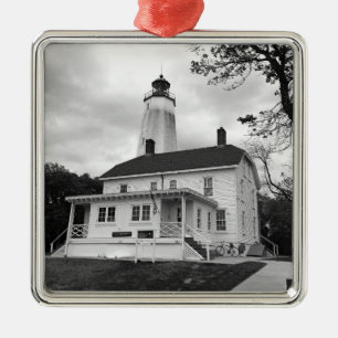 Sandy Krok Lighthouse Julgransprydnad Metall
