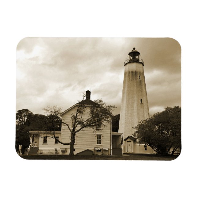 Sandy Krok Lighthouse Magnet (Horisontell)