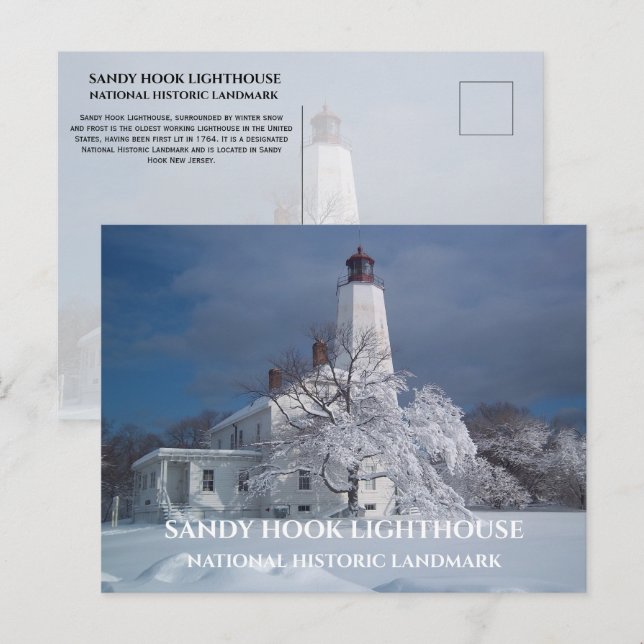 Sandy Krok Lighthouse National Historic Landmark Vykort (Fram/baksida)