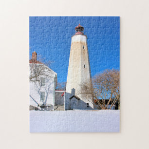 Sandy Krok Lighthouse New jersey Jigszle Puzzle Pussel